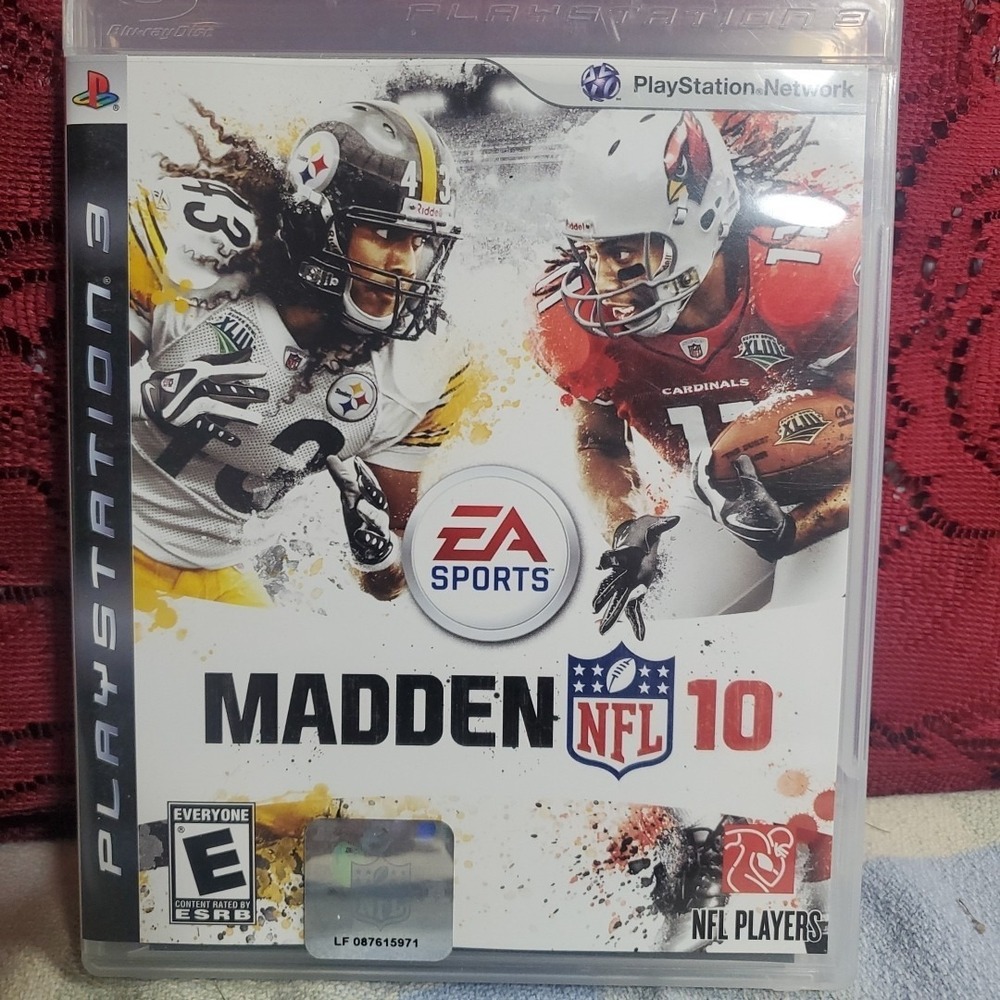 EA Sports Madden NFL 10 PlayStation 3 PS3 Game Steelers‎ Cardinals Football CIB